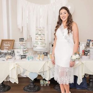 White beaded dress